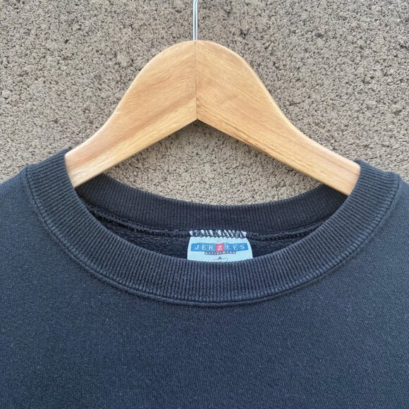 90's Jerzees Faded Black Crewneck Sweatshirt - Picture 4 of 4